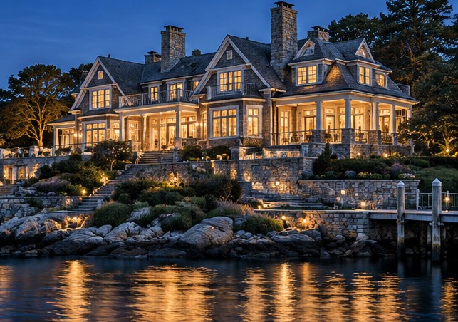 New England waterfront estate